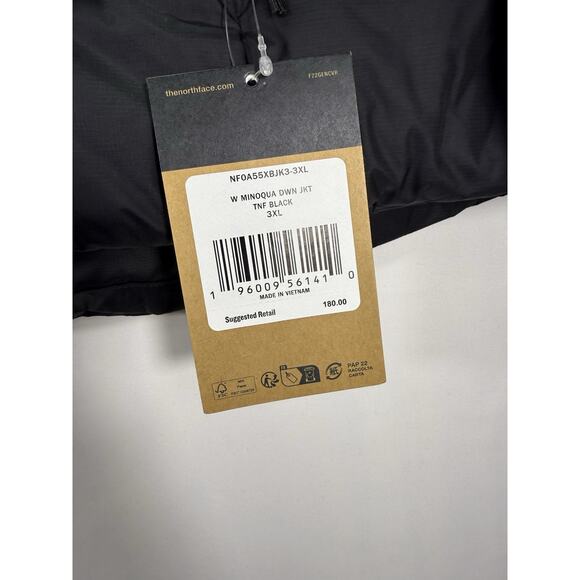 The North Face Minoqua Puffer Insulated 550-Down Jacket Black Women’s 3XL - Picture 3 of 9